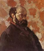 Paul Cezanne Self-Portrait on Rose Background oil on canvas